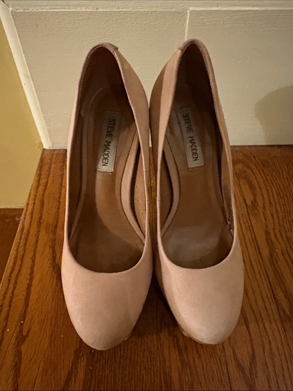 Steve Madden Women's Nude Suede Platform Classic High Heel